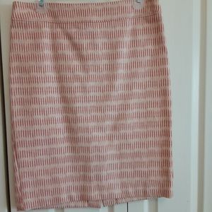 LOFT Pink and Cream Skirt